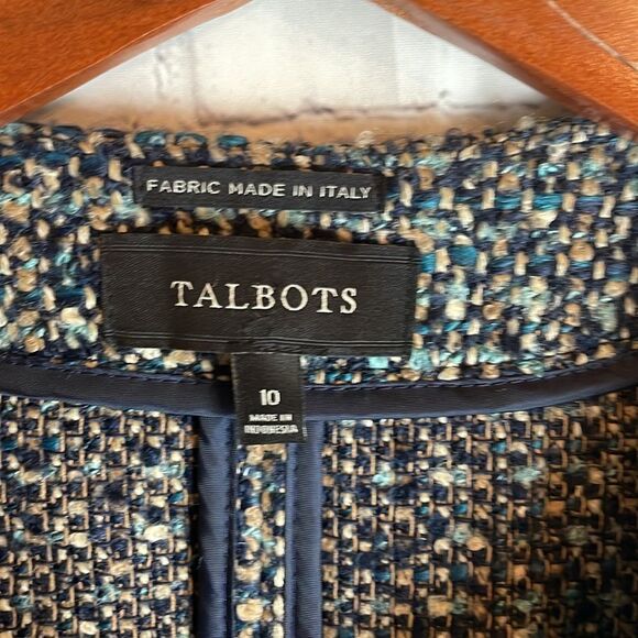 Talbots Soft Italian Boucle Tweed Coat Size 10 - Picture 8 of 9